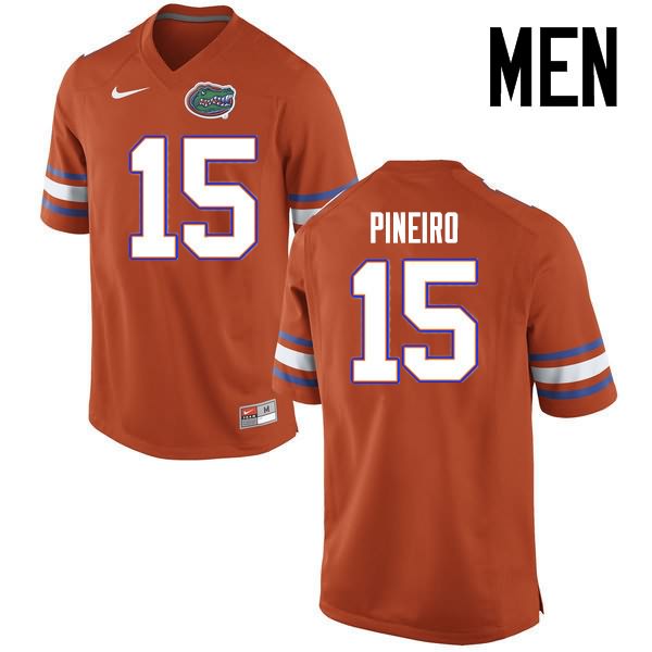 Men's NCAA Florida Gators Eddy Pineiro #15 Stitched Authentic Nike Orange College Football Jersey VHN3565LD